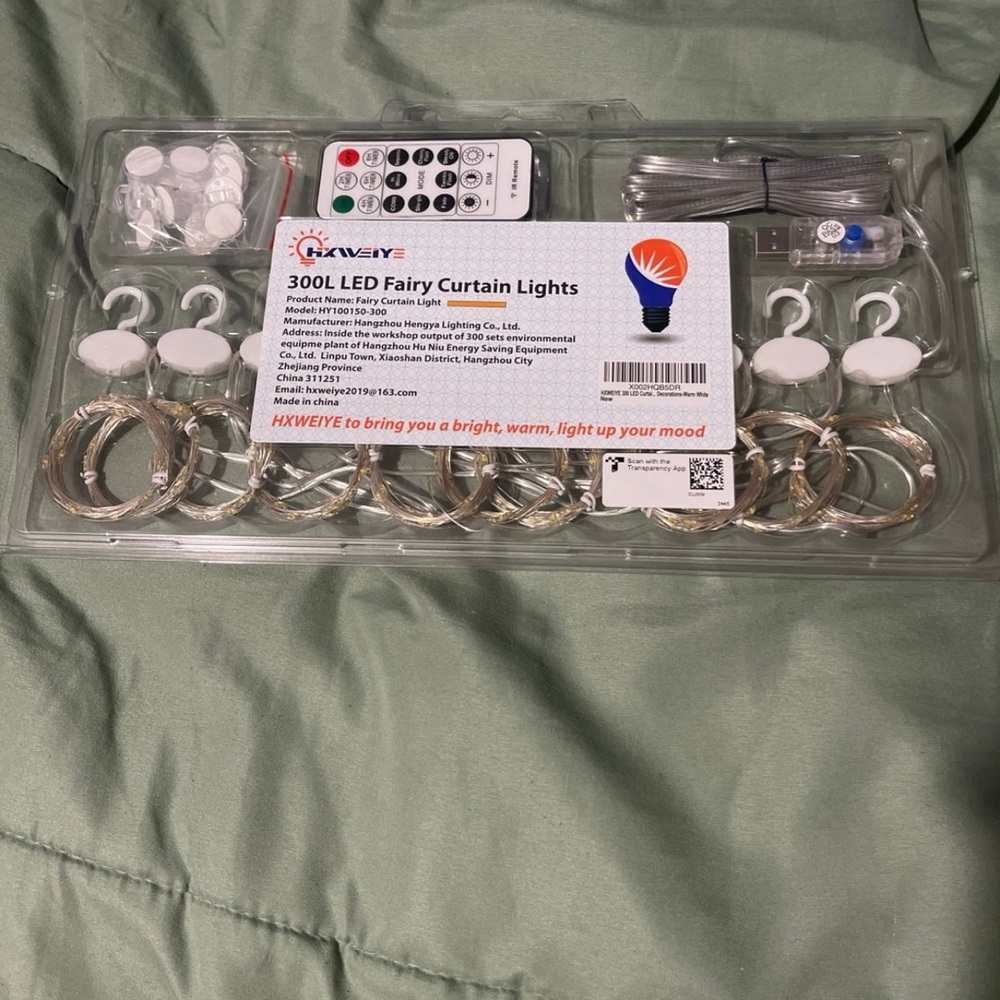 Silver LED Fairy Curtain Lights